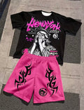 Y2K Style “New York” Graphic T-Shirt & Short Set