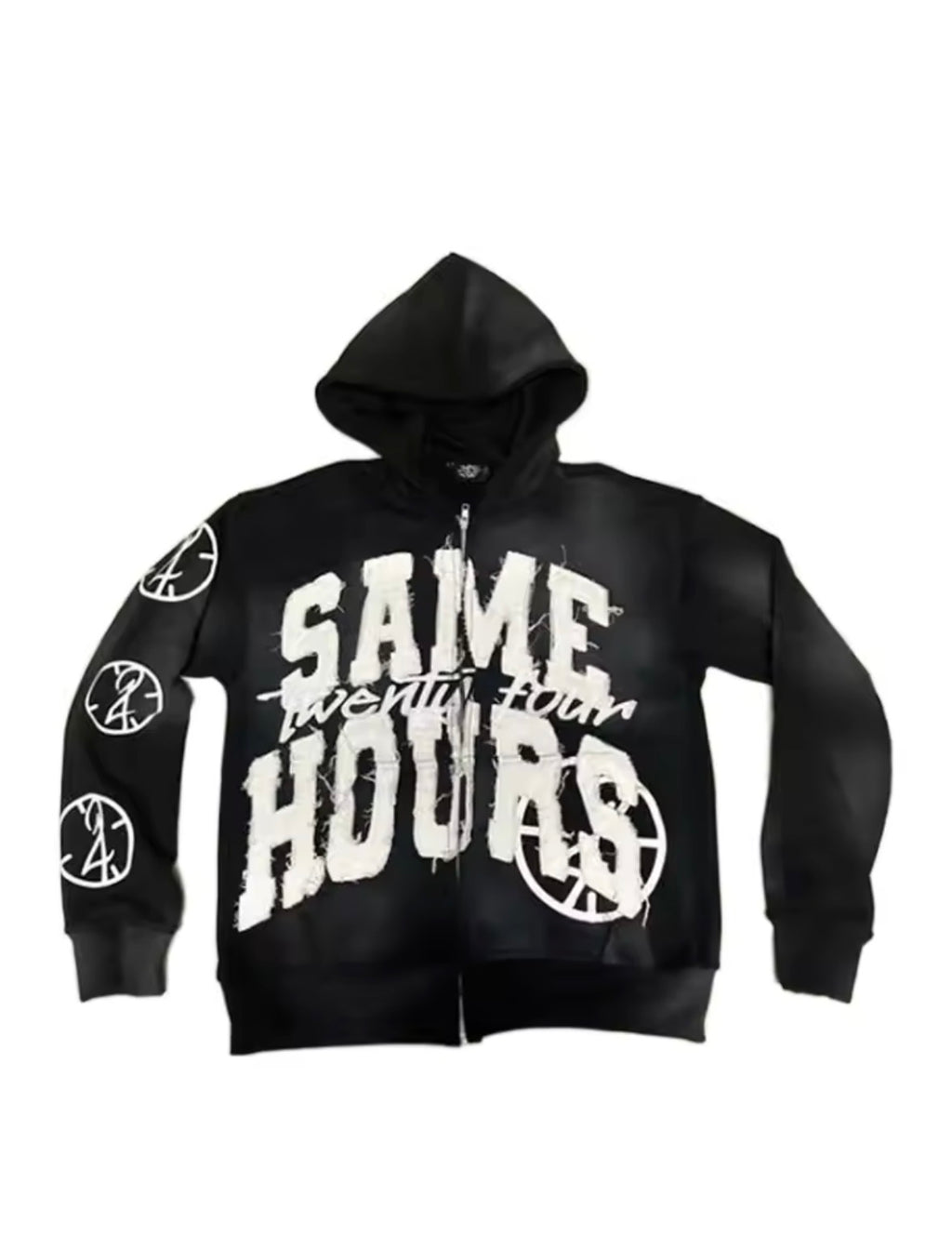 Y2K Style “Same 24hrs” Zip Up Hoodies