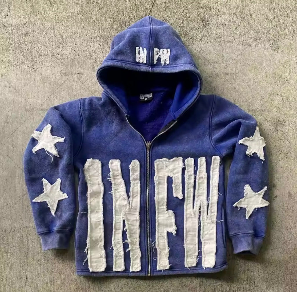 Y2K Style “INFW” Zip Up Hoodies