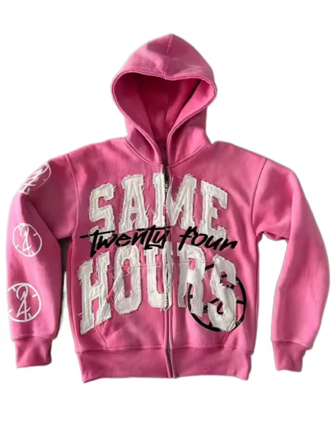 Y2K Style “Same 24hrs” Zip Up Hoodies