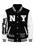 Men's Black Vintage “New York” Varsity Jacket