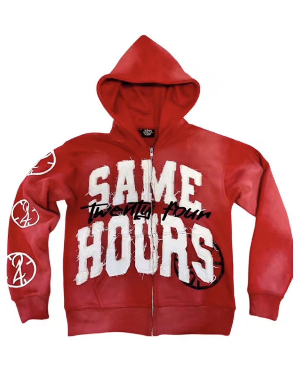 Y2K Style “Same 24hrs” Zip Up Hoodies