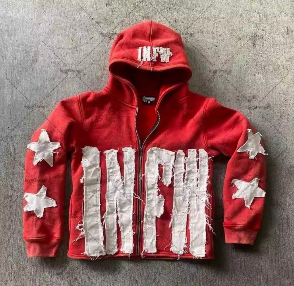 Y2K Style “INFW” Zip Up Hoodies