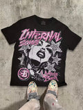 Y2K “Internal Souls” Gothic Graphic Tee